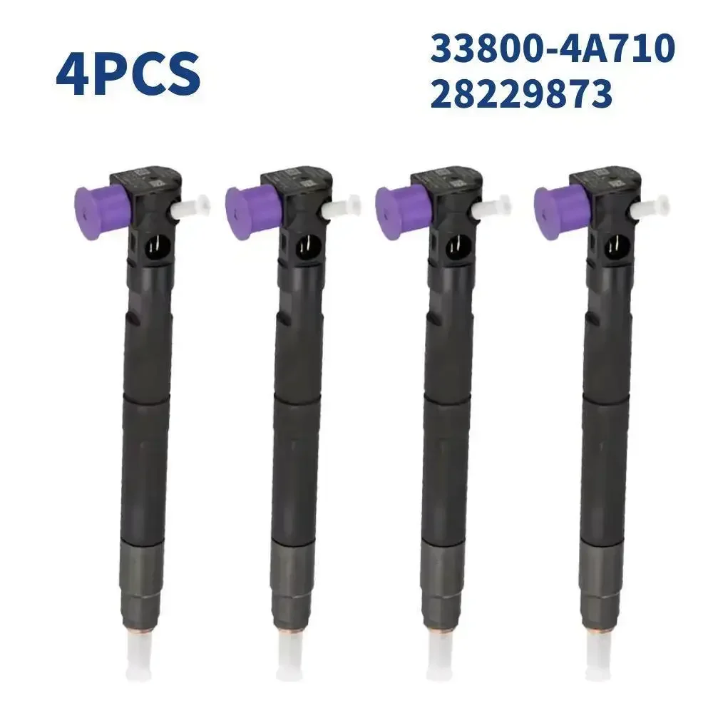 4-Piece New High Quality Accessories Common Rail Fuel Injector 33800-4A710 28229873 for Hyundai Grand Starex Kia -