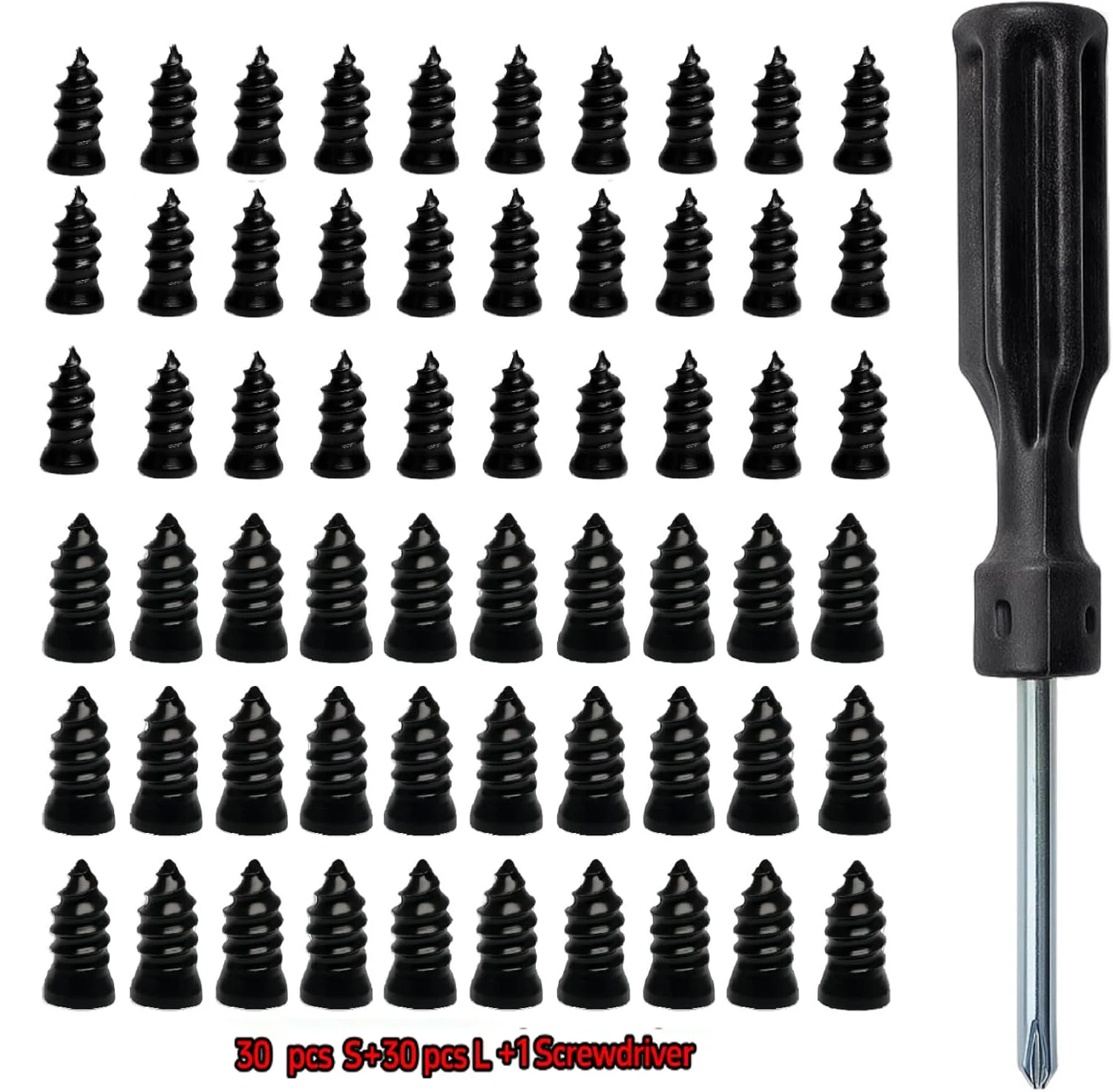 

Vacuum Tyre Repair Nail Tire Puncture 60pcs Screws Motorcycle Fitting Set Tubeless Wheel Repair Punctures Kit Patches for Car