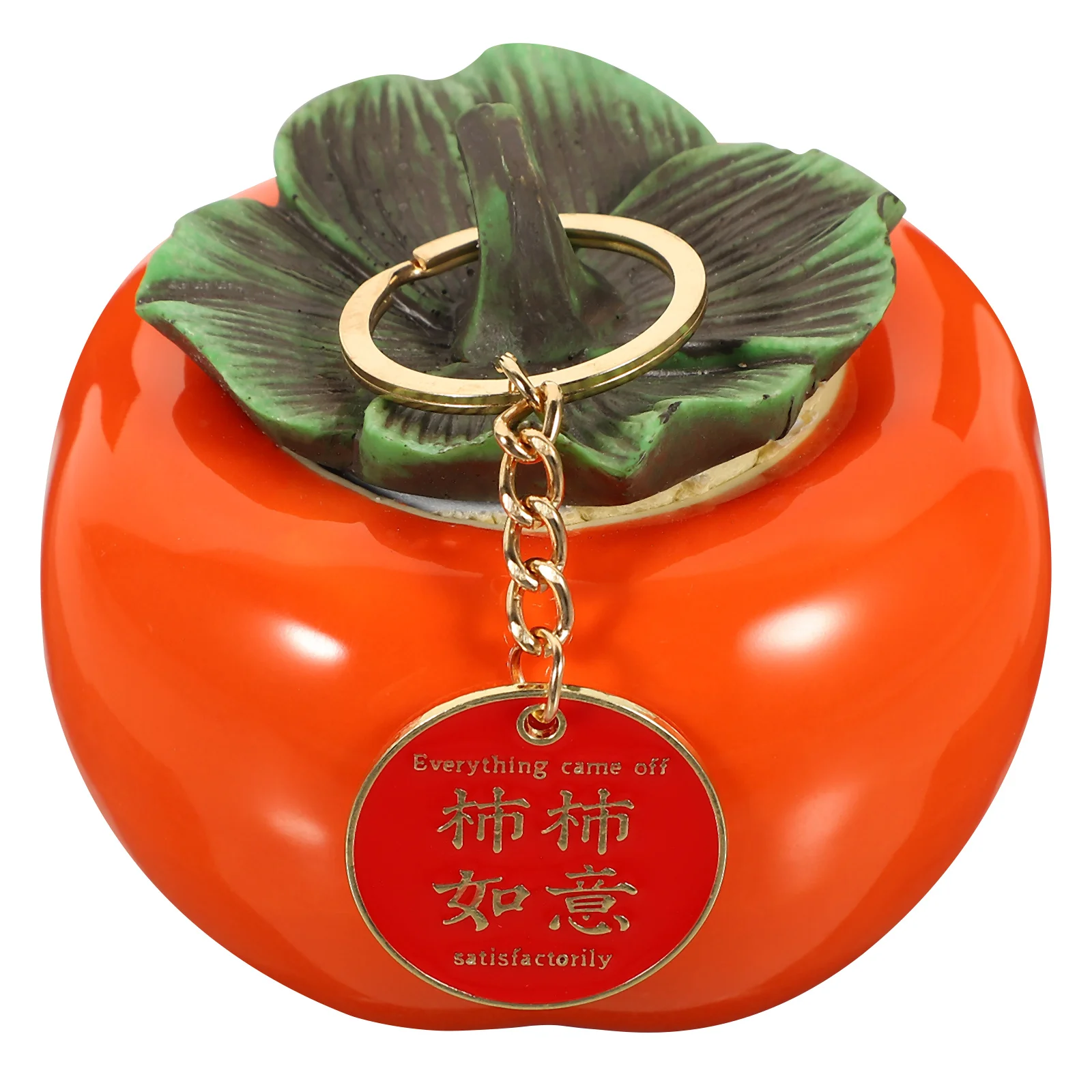 

Ceramic Persimmon Ornament Small Desktop Decor for New Year Festival Party Home Decoration Storage Jar Cartoon Fruit Design