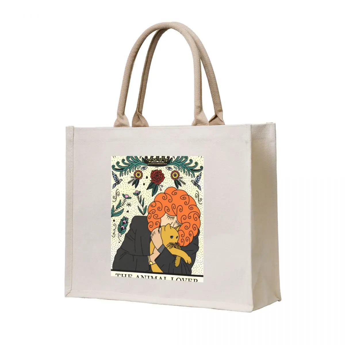 

Netflix Russian Doll The Animal Lover Tarot Card Illustration Tote Bag canvas shopping bag Shopper handbag