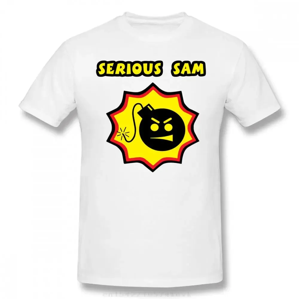 Serious Sam Replica Serious Sam T Shirt  Summer Tee Shirt Men Cute Short-Sleeve Printed Tshirt 100% Cotton