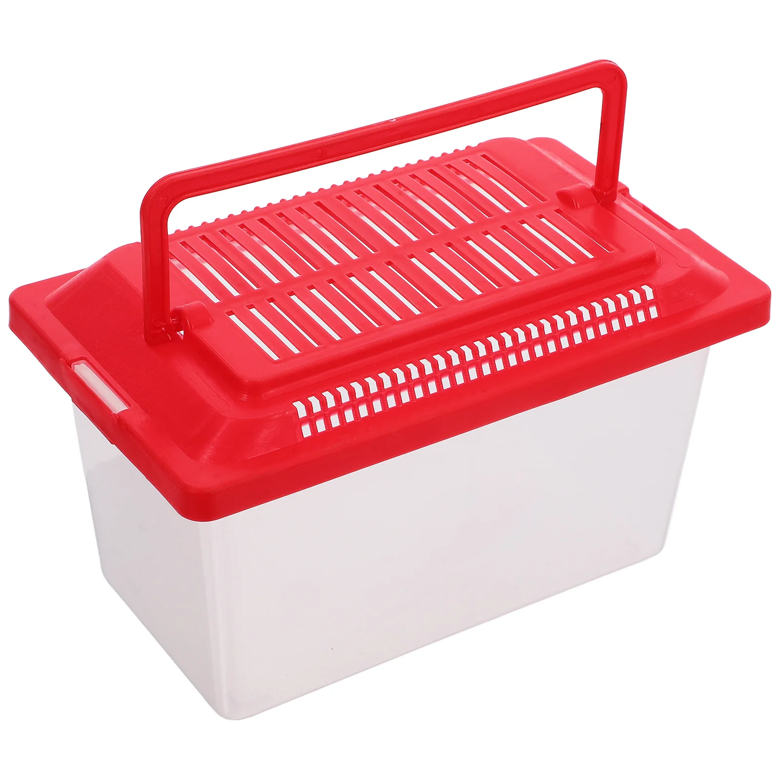 

Plastic Handheld Fish Tank Portable Aquarium for Turtle Habitat Easy Cleaning Reptile Breeding Box Pet Transport Container