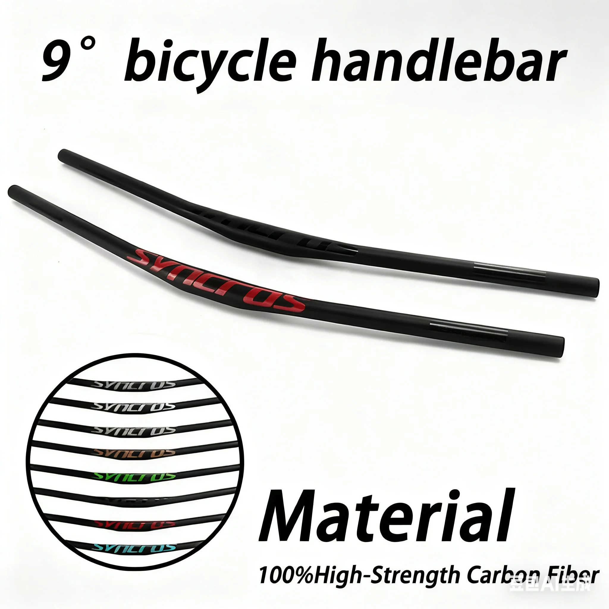 

Syncros 100%High-Strength Carbon Fiber Mountain Bike Handlebars 9 Degree 31.8mm Length 740mm Width Ultralight MTB Components