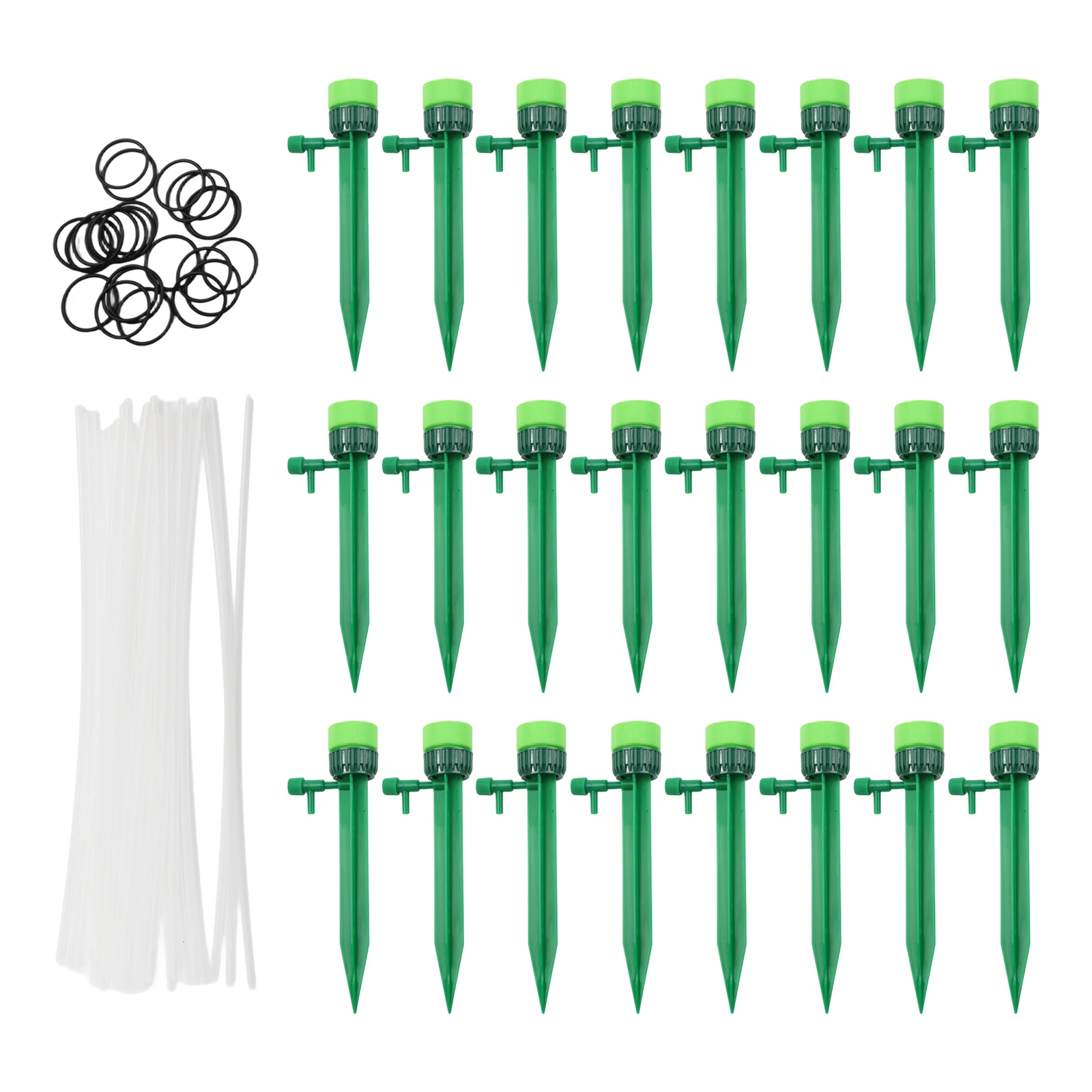 Self Watering Spike System Compatible with Common Plastic Bottles Featuring Adjustable Drip Timing for Plant Health