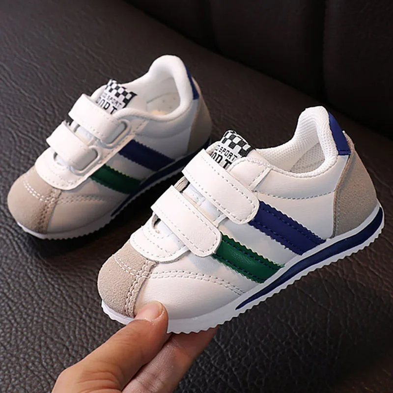 PU Leather Children's Sport Shoes Trend Fashion Girl's Sneakers Korean Style Ergonomics Toddler Shoes For Baby Tennis Shoes