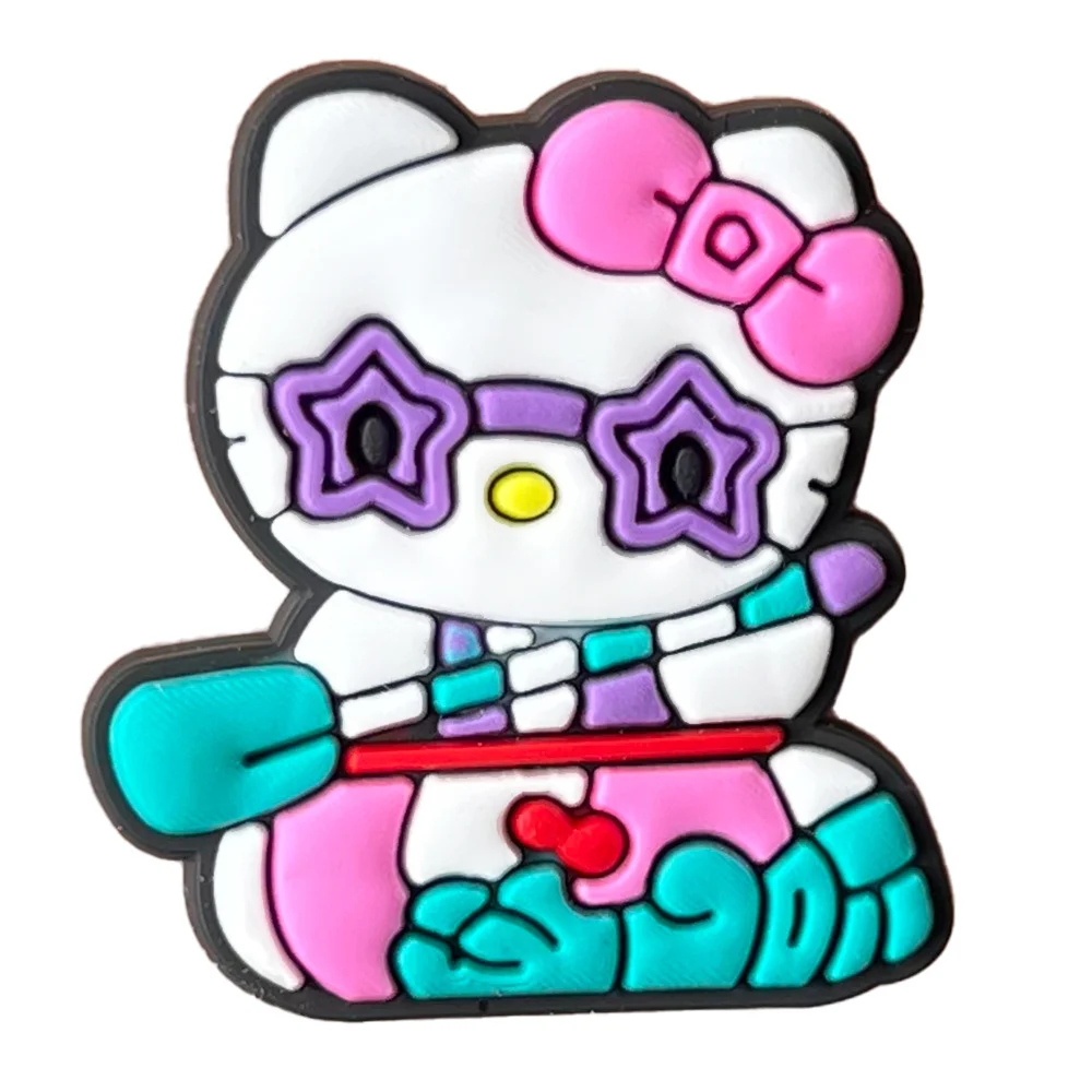 30 peças amuletos de sapatos hellokitty para tamancos sandálias decoração pvc acessórios de sapato de desenho animado amuletos para presentes de amigos