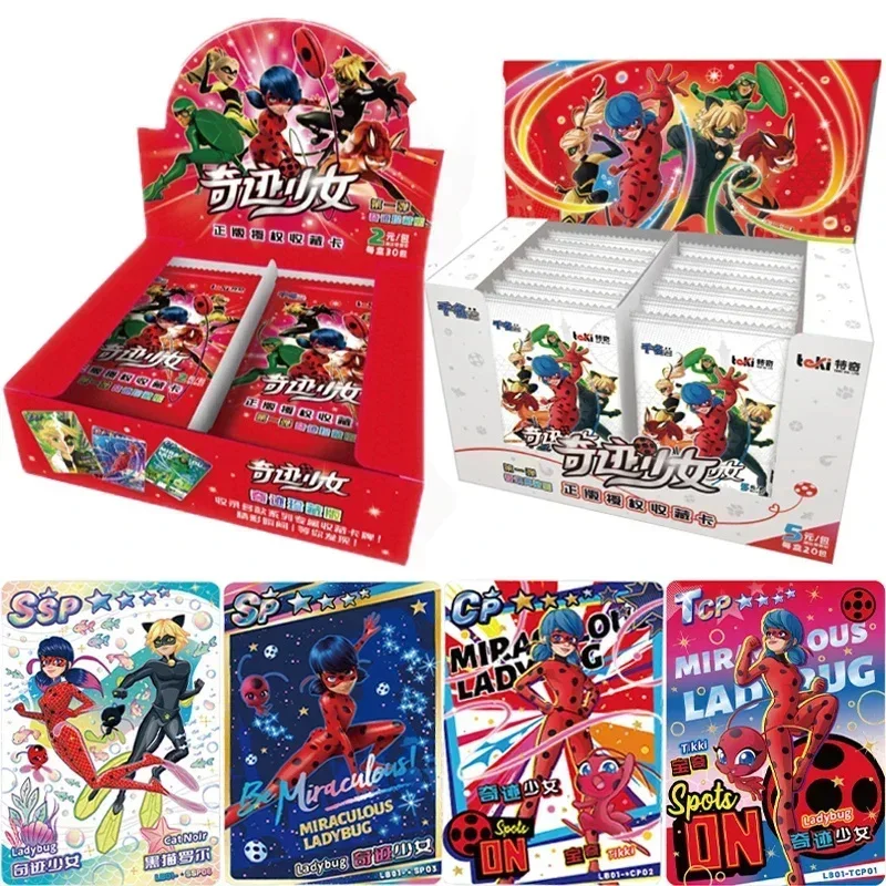 جديد حقيقي معجزة فتاة الخنفساء ريدي القط الأسود لفة أنيمي بطل بطاقة شارة SSP الاطفال لعبة لعبة عيد الميلاد هالوين هدية عيد ميلاد