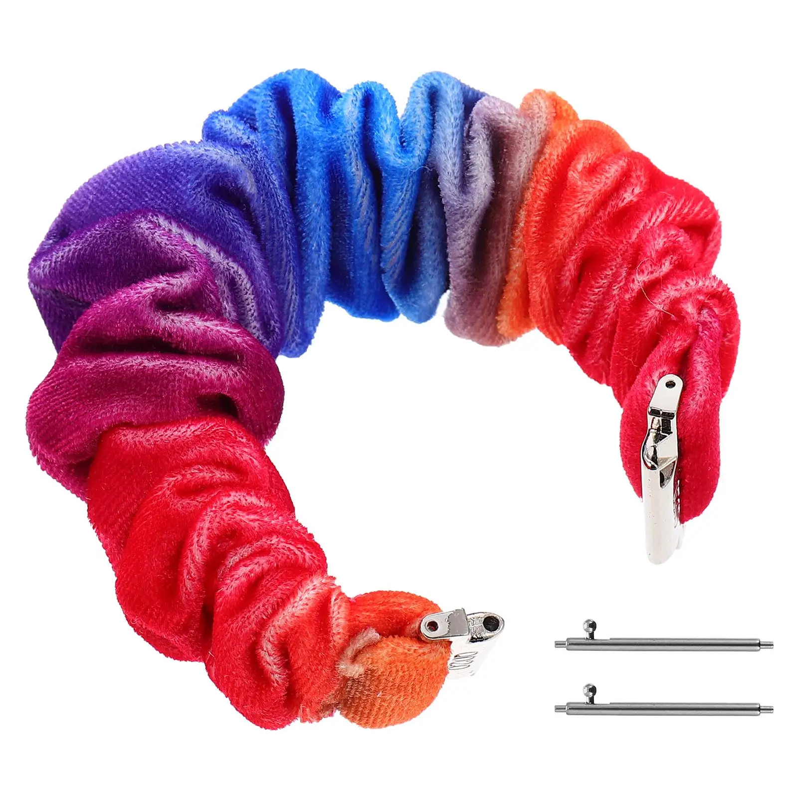 

20 Mm Band Soft Fabric Scrunchie Adjustable Size For Men Women 20mm Width Fits Watches Watch Band Smartwatch Gifts