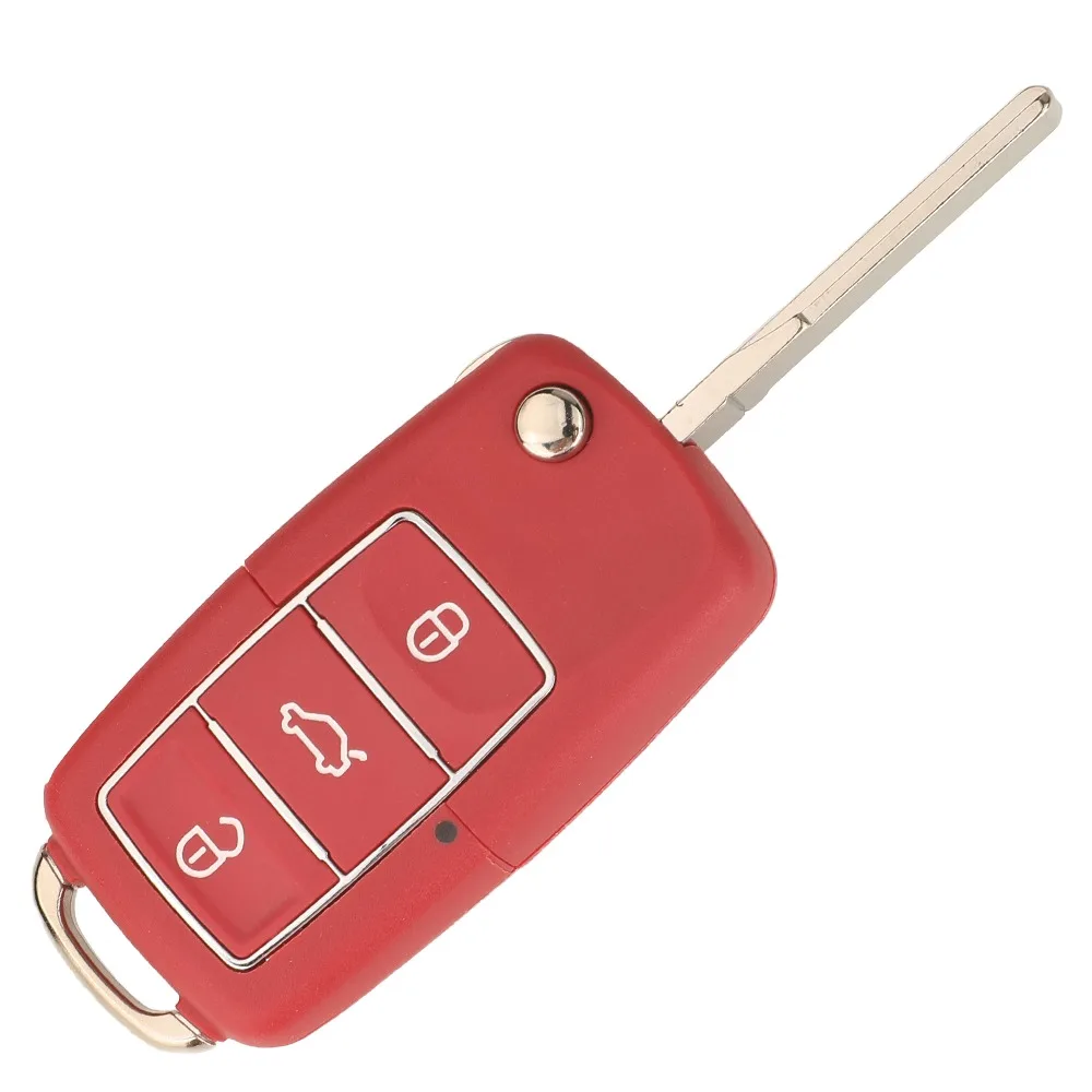 jingyuqin Flip Folding 3 Buttons Remote Car Key Shell For Volkswagen VW Jetta Golf Passat Beetle Polo Bora Fob Case