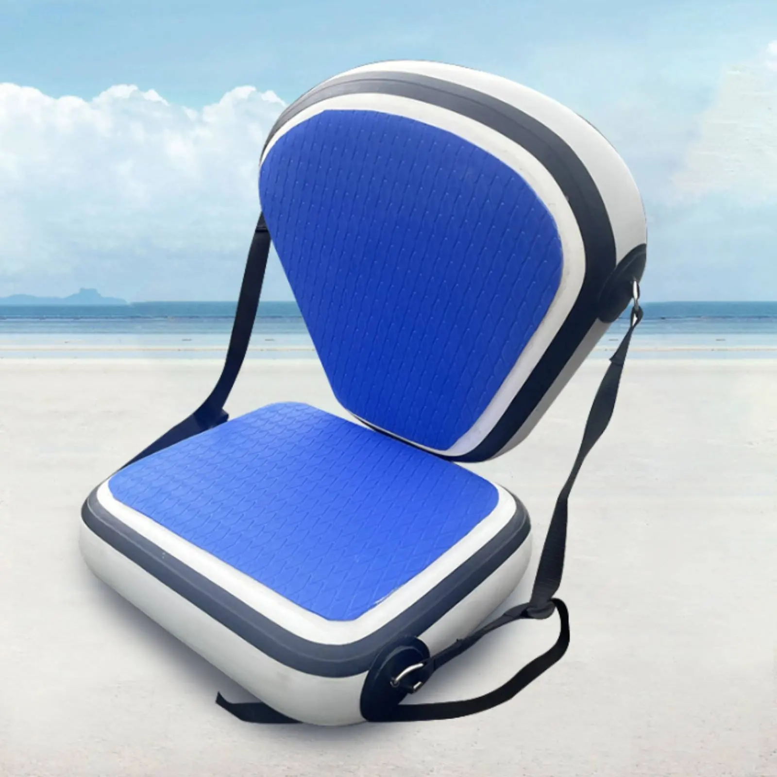 Inflatable Kayak Seat Backrest Support Inflatable Fishing Boat Seat Tear Resistant Built-in Air Nozzle for Kayaking, Surfing
