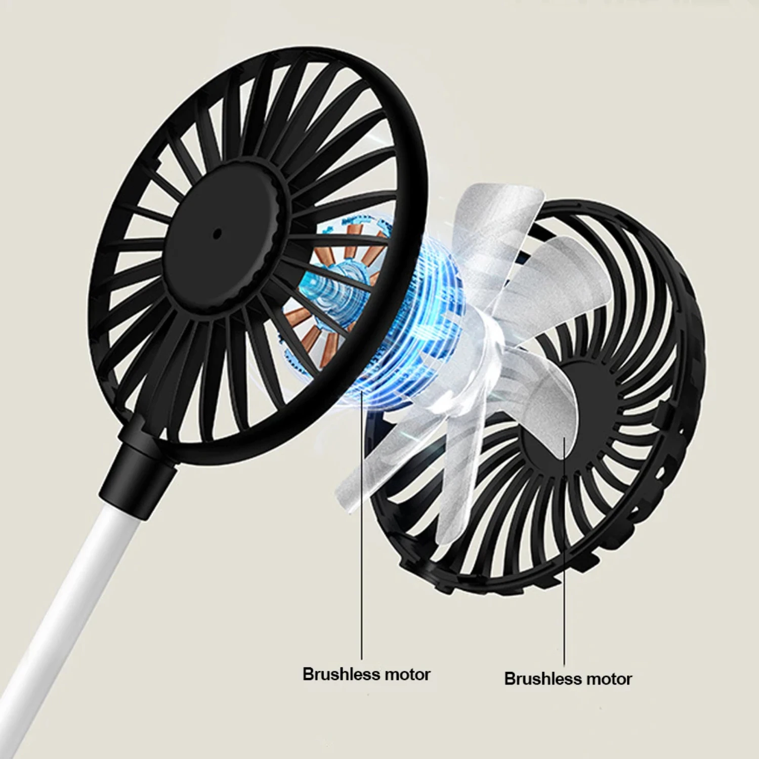 Ventilatore di raffreddamento estivo per ufficio creativo Ventilatore di ingresso USB portatile Mini ventilatore regolabile Ventilatore muto senza spazzole Dormitorio per laptop all'aperto