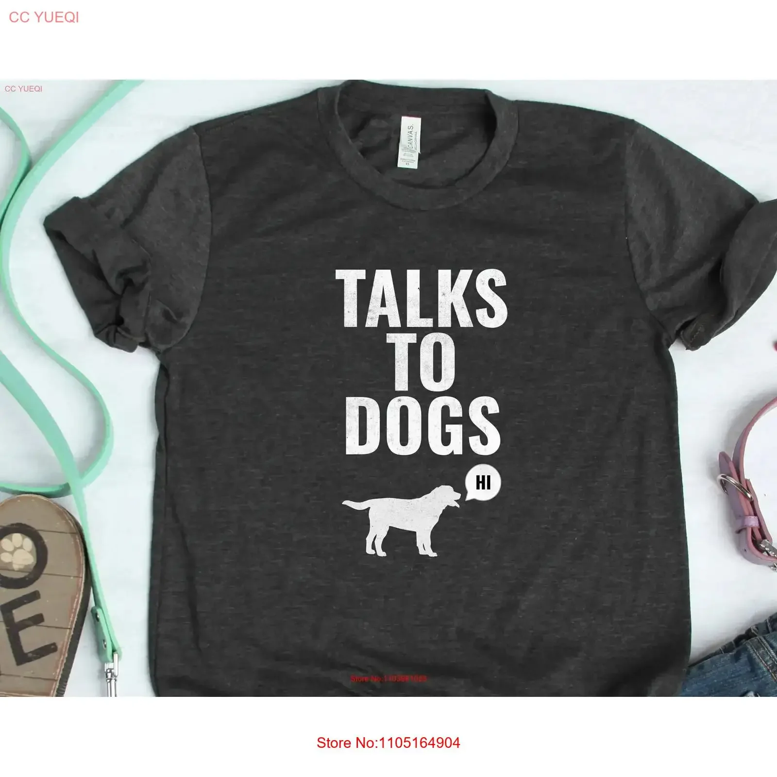 مضحك الكلب تي شيرت يتحدث إلى الكلاب عاشق أمي الهمس مجنون شخص الفكاهة أبي خمر غسلها امتدت مصمم الملابس أنيقة