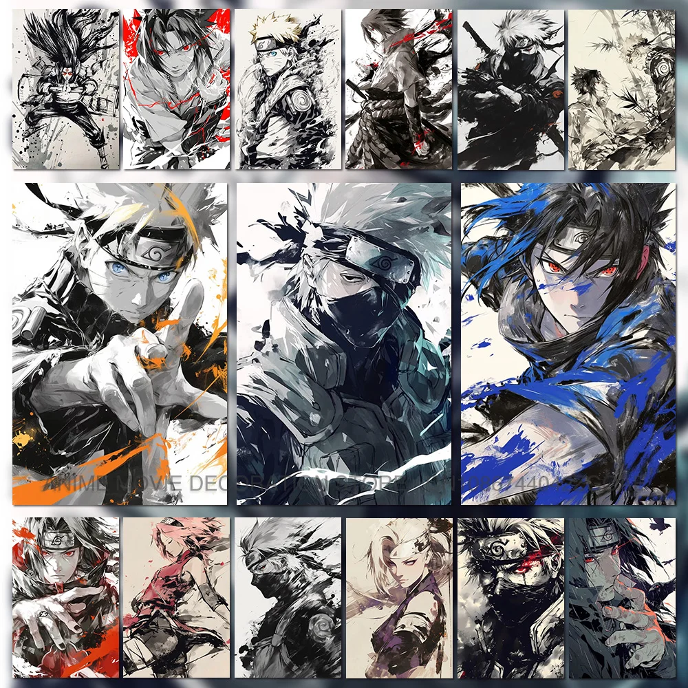 

Anime Uzumaki Naruto Canvas Hd Prints Picture Uchiha Sasuke Wall Artwork Painting Home Decoration Hatake Kakashi Poster No Frame