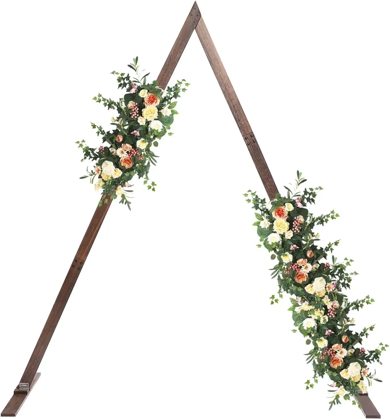 Rustic Farmhouse Triangle Wood Arch 8.2FT Wedding & Garden Arbor Backdrop Stand for Parties Outdoor Events Garden Decorations