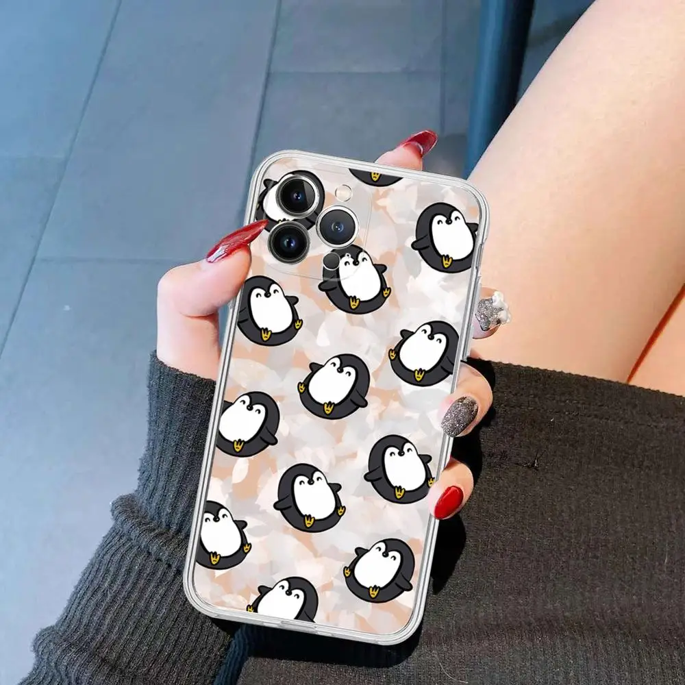 Cute Lovely Penguin Phone Case Silicone Soft for iphone 15 14 13 12 11 Pro Mini XS MAX 8 7 6 Plus X XS XR Cover