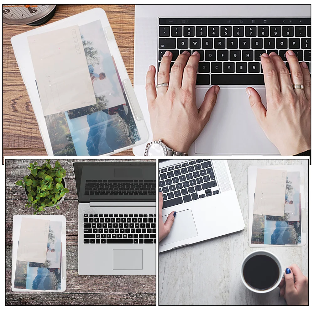 2 шт. A5 пластиковый ящик для хранения файлов водонепроницаемые прозрачные контейнеры с крышками портативный органайзер для документов полипропилен материал офис школа