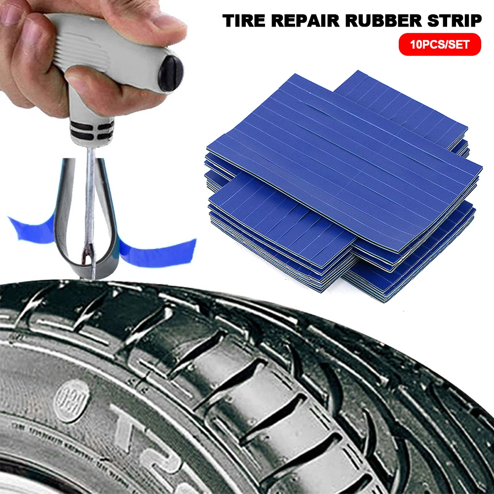 10PCS Tire Repair Rubber Strip for Car Motorcycle Bike Vacuum Tyre Wheel Puncture Repairing Tools Stiring Seals Accessories