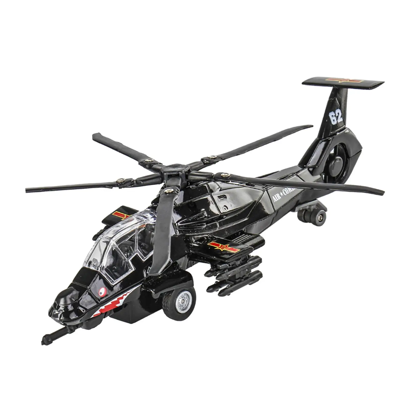 Realistic Diecast Helicopter Toy Metal Aircraft with Pull Back Function for Children Age 12 Plus
