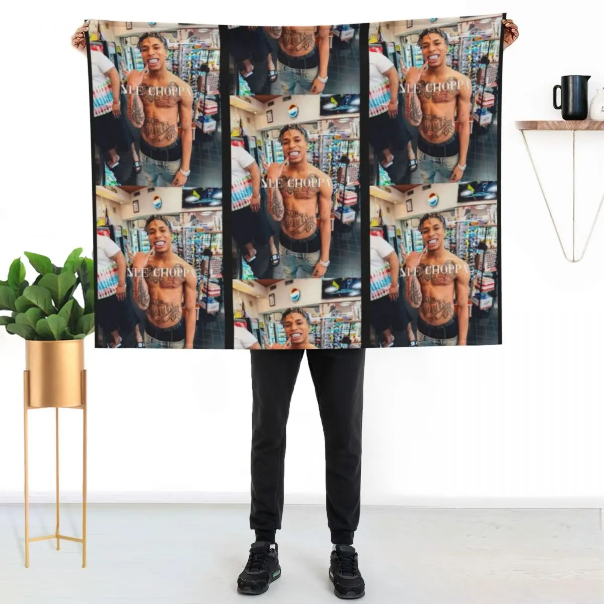 

NLE Choppa Throw Blanket Soft Warm Blanket Gift for Men Women Adults