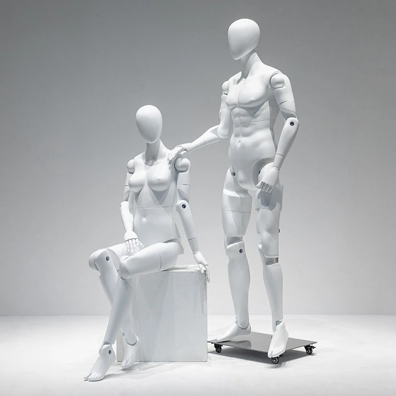 Clothing store sports model props, male and female robot articulated joints, full-body human stage display window model display