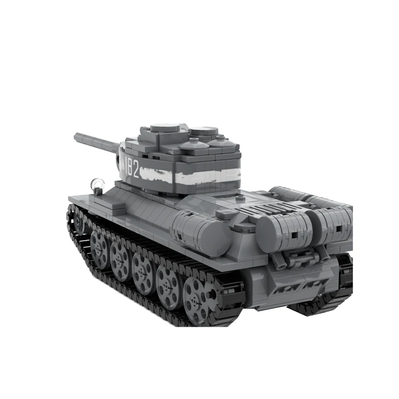 WW2 Military Army Armored Medium Tank T-34-85 Model Building Block Track Fighting Vehicles Display Model Bricks Toys for Boys