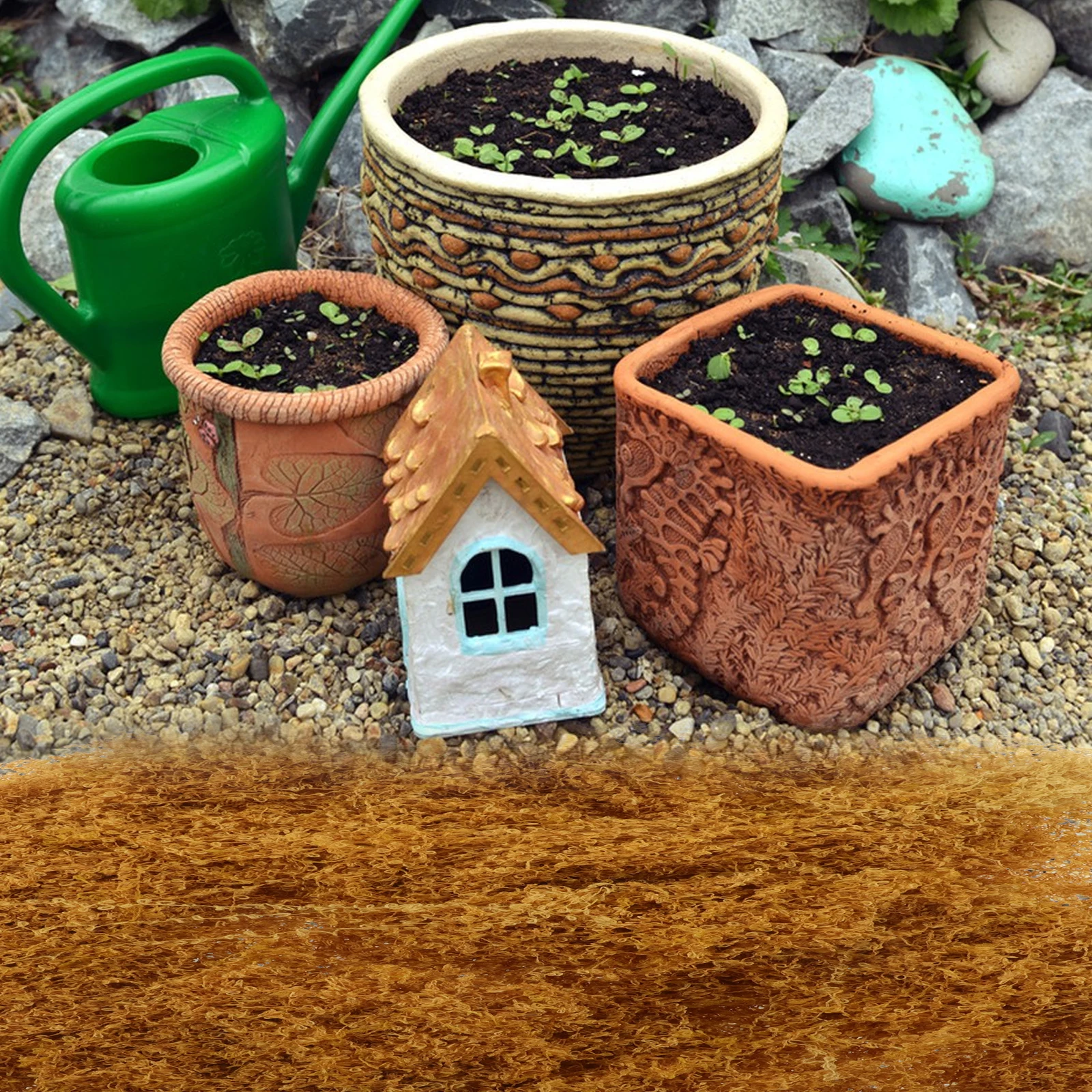 

Plants Simulated Moss Lawn Fake Christmas Vase Filler Craft Yellow Fairy Artificial Grass for Indoor Potted