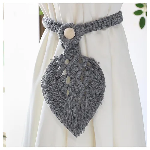 마크라메 장식 커튼 티백, 작고 얇거나 얇은 창문 커튼, 카와이 보호 룸 커튼 장식