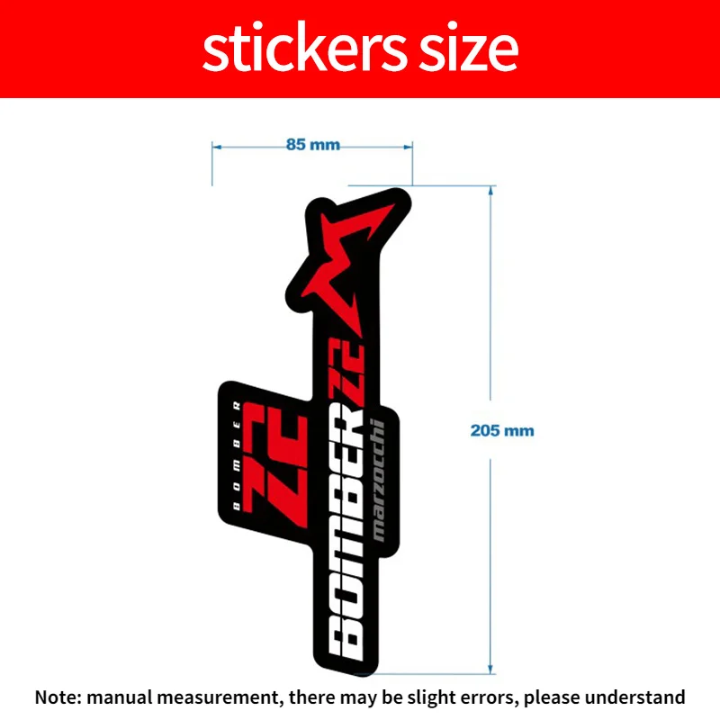 For Front Fork Decals MTB Road Bicycle Stickers Racing Cycling  DIY Protect Colorful Film Kit Bike Accessories 20.5cm