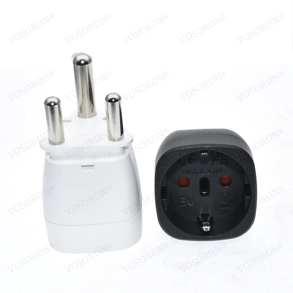 South Africa Travel Adapter, EU to SA South Africa Plugs Adapter Type M Big Round Power Converter Lesotho Ghana Travel Plug
