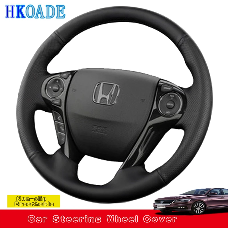 Customized Microfiber Leather Car Steering Wheel Cover For Honda Accord 9 2013 2014 2015 2016 2017 Crosstour 2013 2014 2015