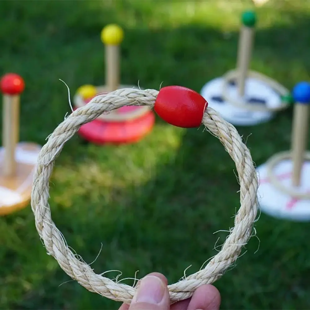 Juego de lanzamiento de anillos de cuerda con temática de lanzamiento, reunión familiar, juguete de lanzamiento de anillos, juguete de lanzamiento, bolsa de arena, juego sensorial, juego de aro de pelota al aire libre