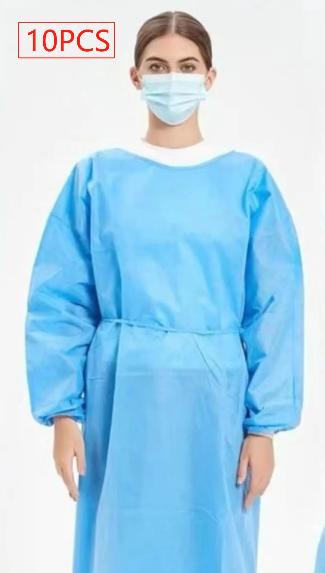 Non-Woven Protective hazardous Clothes Thick Work Isolation Clothing Gown Dental Anti-Oil Dust Stain Nursing Gown Disposable