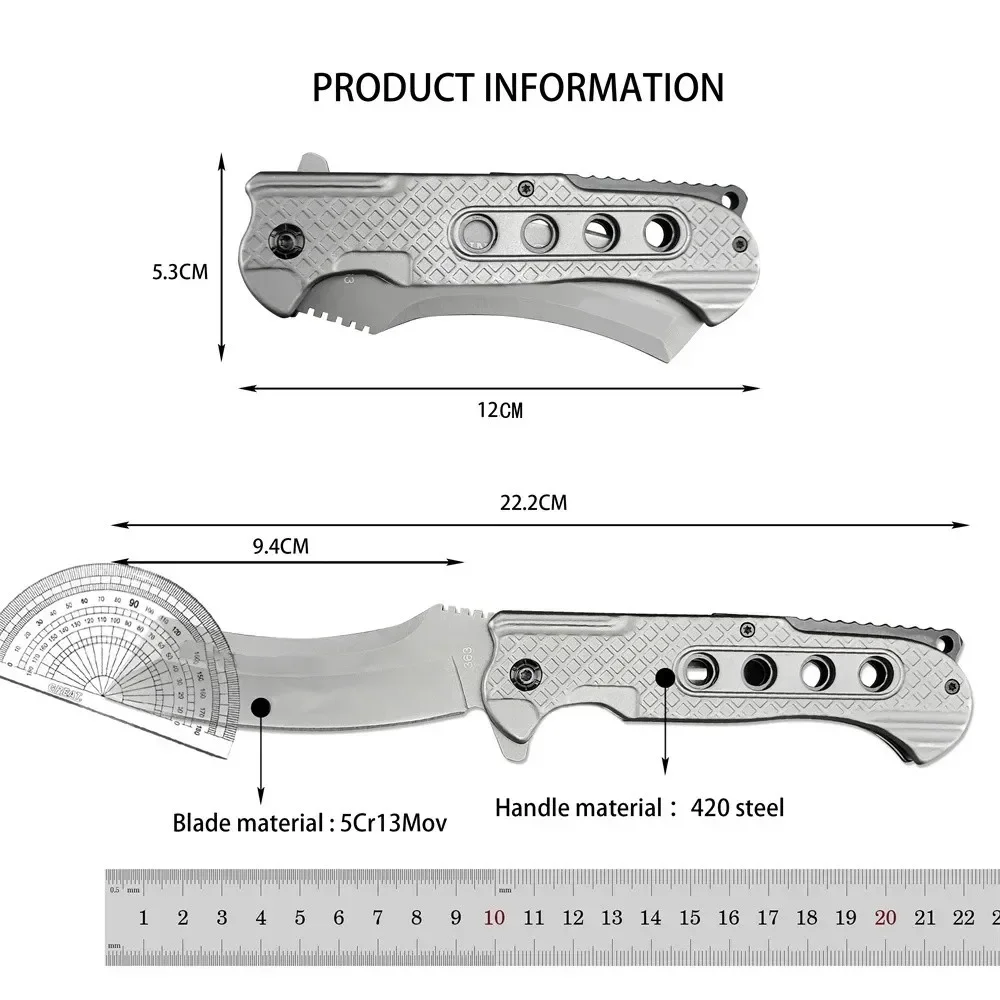 BN 363 szary tytanowy nóż składany 5Cr13Mov Tanto Chop ostrze uchwyt ze stali nierdzewnej wędkarstwo polowanie taktyczne narzędzia Outdoor EDC