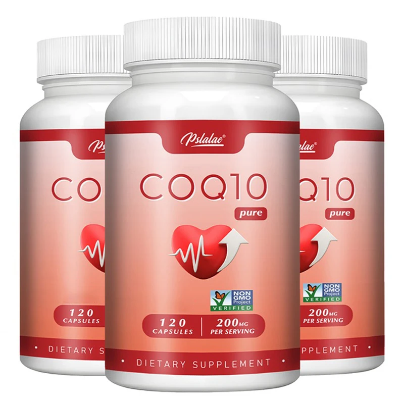 CoQ10 Capsules 200mg - Antioxidant, Support for Brain, Heart & Energy Health, Improve Blood Circulation