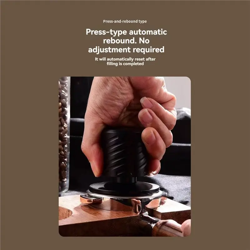 ABUN Espresso Tamper 51mm, for Constant Force Spring Loaded Coffee Tamper with Ripple Base, Calibrated 30 lbs Coffee Tool