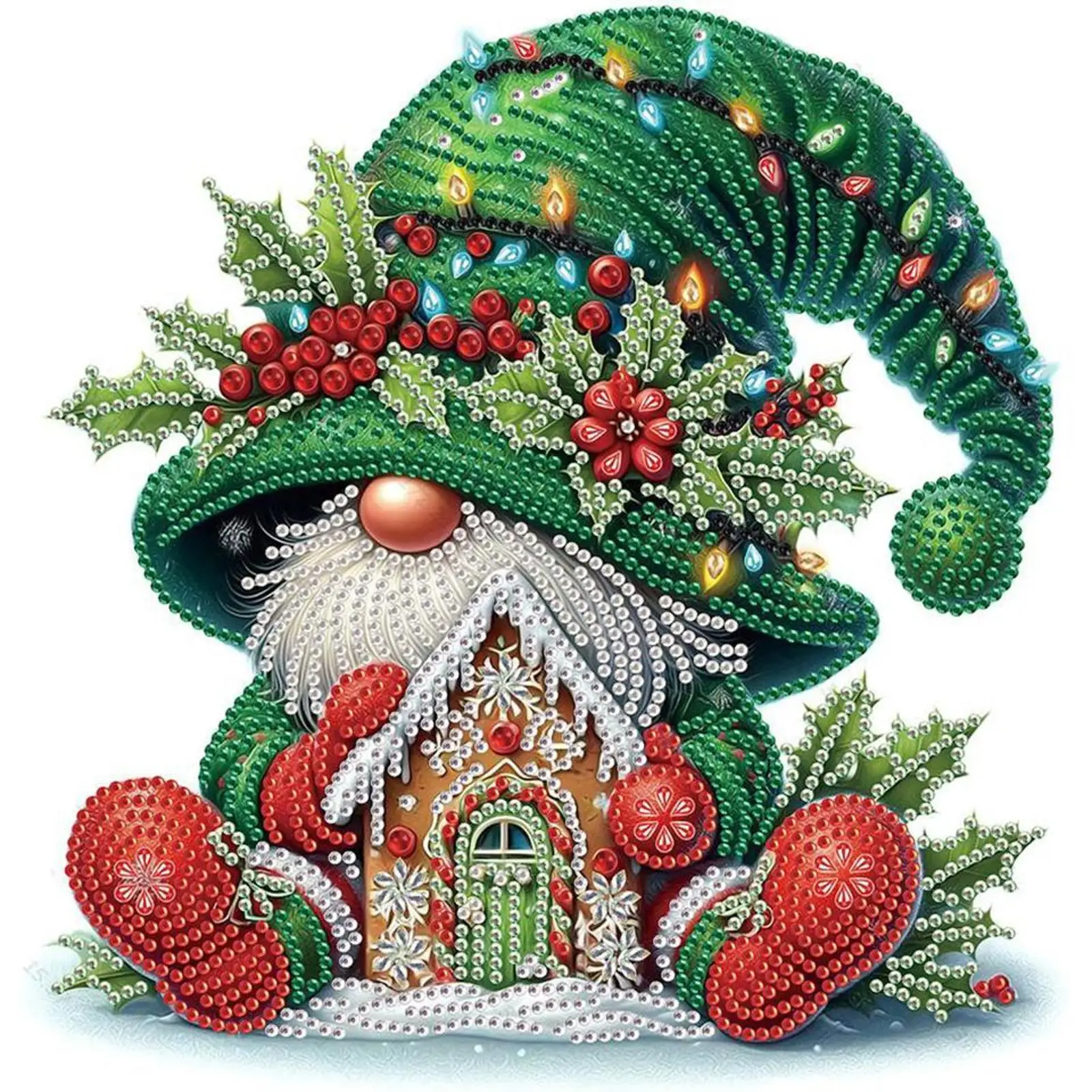 

Набор для алмазной вышивки 5D, 4 шт., 30x30 см, рождественская тематика, особая форма, частичная выкладка кристаллами