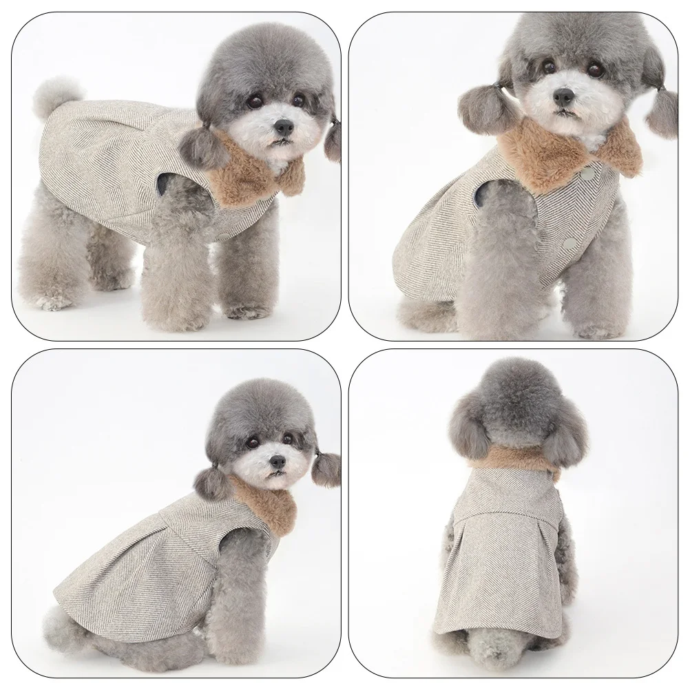

1pc Warm Dog Coat For Small Dogs, Soft Pet Winter Clothes, Trendy Puppy Costume, Breathable Outdoor Vest, Adorable Pet Outfit