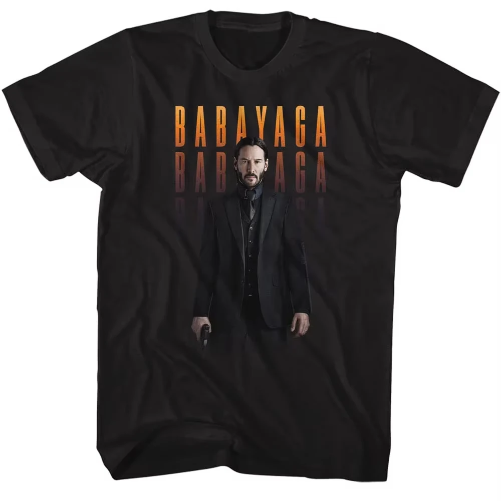 2026 new Retro pattern short-sleeved loose oversized street style stretchy version action movie fan T-shirt