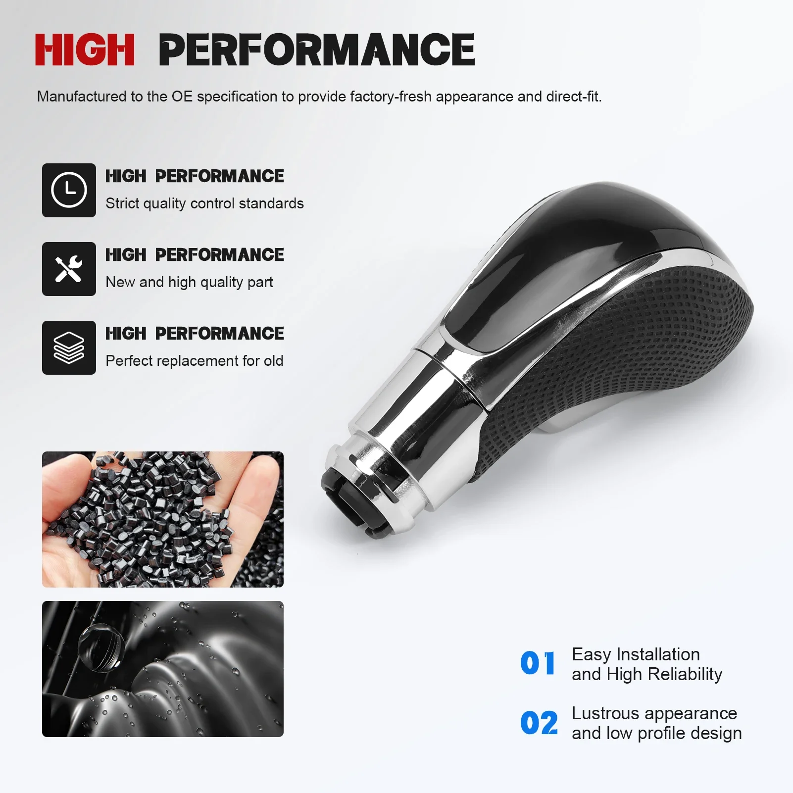 Automatic Gear Knob FOR Opel Insignia 2008 - 2017 Astra J 2009 - 2015 Opel Meriva B Opel Zafira C Smooth Plastic Part