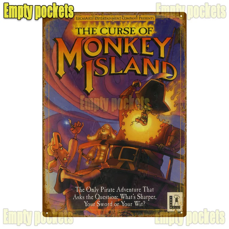 Classic Game The Secret of Monkey Island Metal Signs Garage Decoration Home Cinema Kitchen Design Tin Sign Posters Gift for Kids