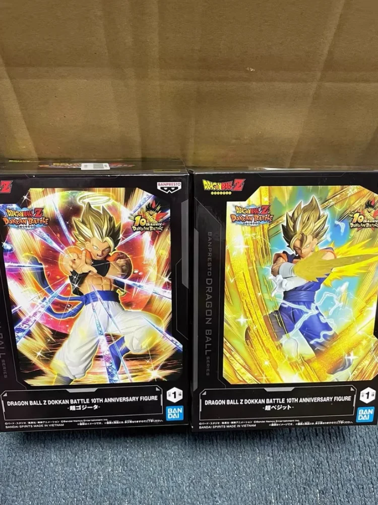 

【in stock 】 Eyewear Factory Dragon Ball Explosion Battle 10th Anniversary Beijit Wujita Super Saiyan 19cm Genuine Model