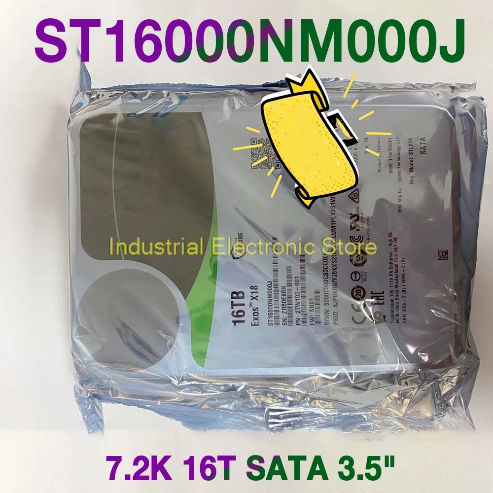 ST16000NM000J Brand New Enterprise Hard Disk 7.2K 16T SATA 3.5