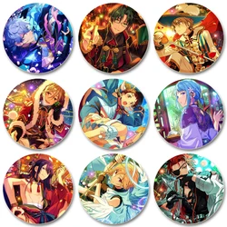 Anime Ensemble Stars Tinplate Brooch Pins Eichi Tenshouin Rei Sakuma Leo Figure Badge Handmade Brooches for Backpack Clothes