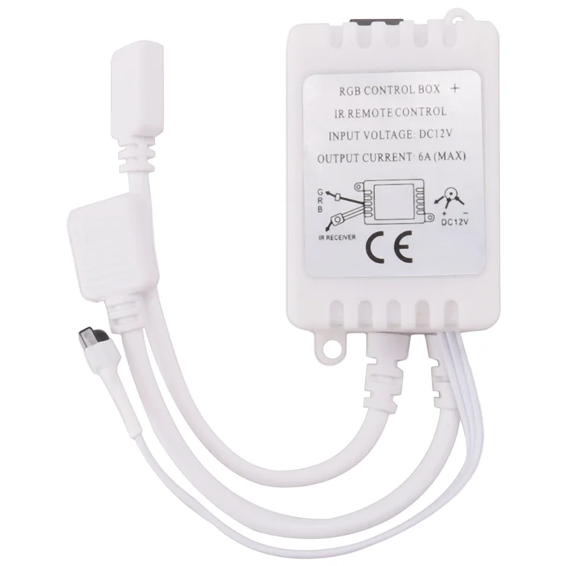 AS94-2X Controller luci di striscia LED, controller Controller luci di striscia LED RGB + telecomando a infrarossi 24 tasti