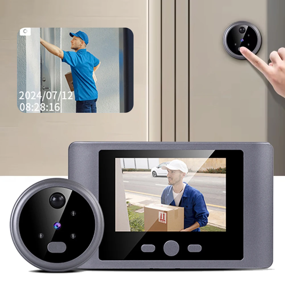 

N100 Wireless Peephole Smart Doorbell Viewer Camera IR Night Vision Doorbell 90° Wide Angle Camera Monitor Visual Doorbell