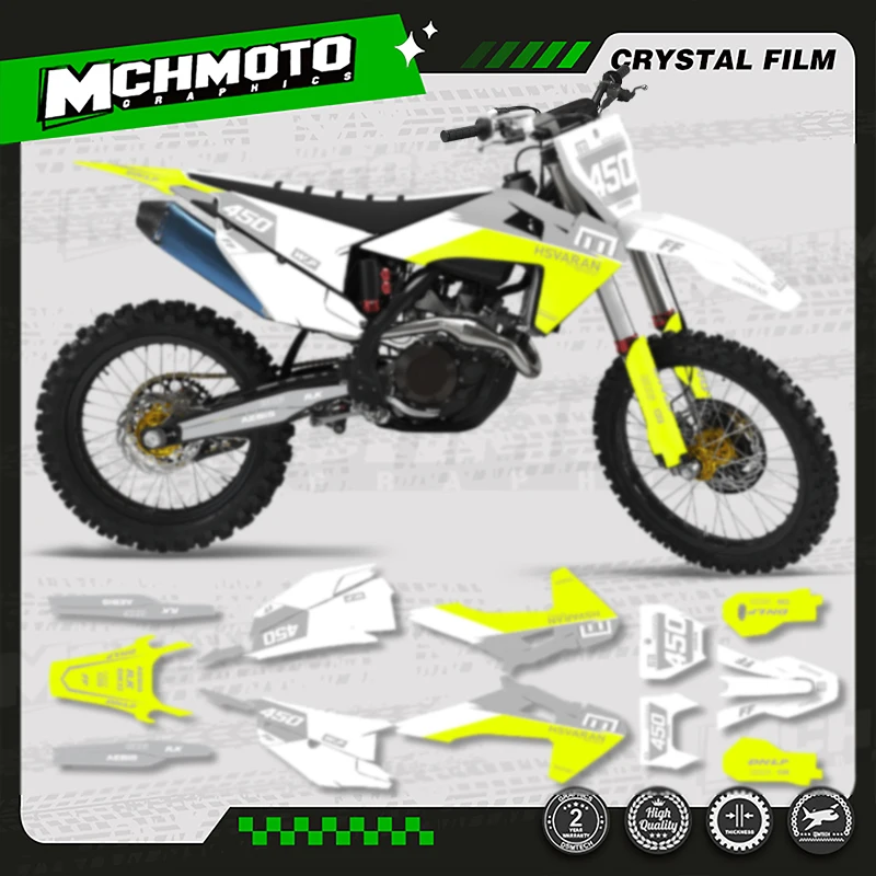 

MCHMFG Custom Team мотоциклетные графические наклейки, комплект наклеек для Husqvarna Decal 20-23 TE FE 125-450CC 19-22 TC FC TX FX FS 009