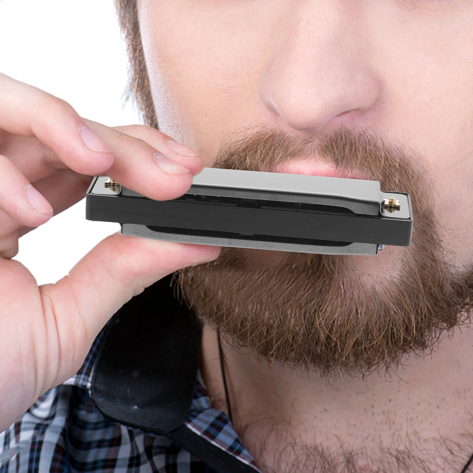 

Harmonica Professional Black 10 Hole Music Instrument for Beginners Students Musicians Teaching Use