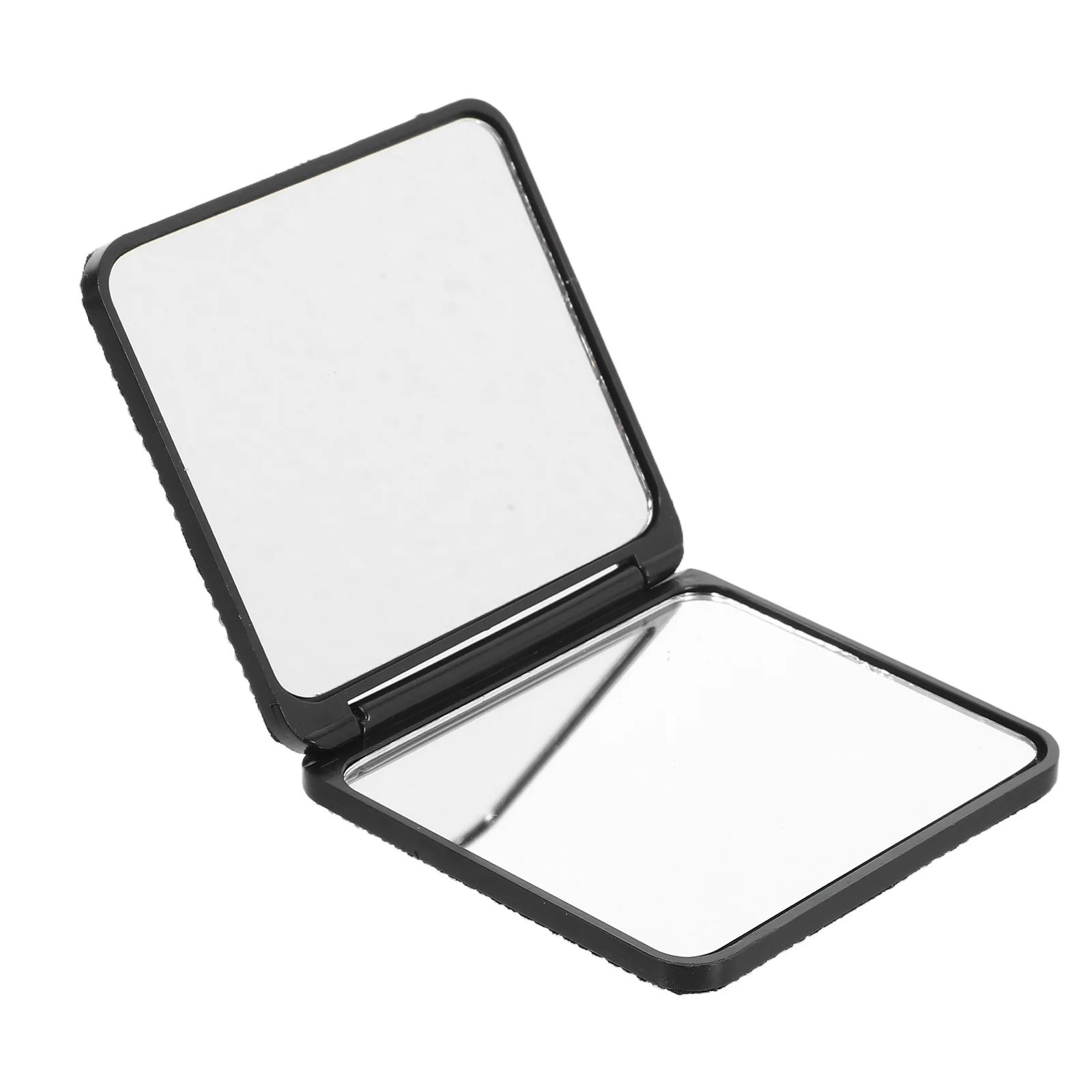 مرآة مكياج صغيرة قابلة للطي من بلينغ، مرآة محمولة مدمجة من حجر الراين لمحفظة السفر والمكتب وإكسسوارات السفر للفتيات