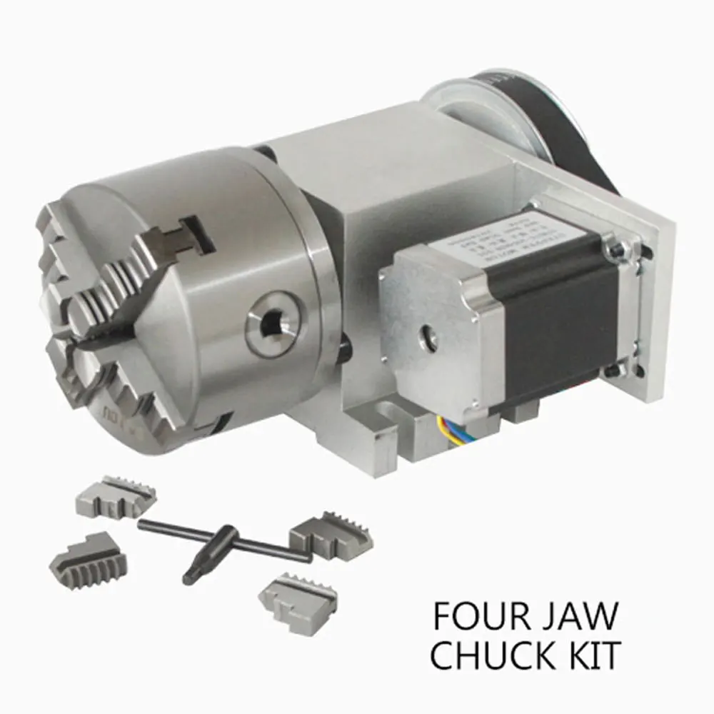 The fourth axis of the engraving machine (A axis, rotating axis, CNC indexing head) 100MM chuck (hollow shaft)