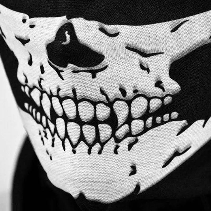 Four season Skull Motorcycle Face Mask Lycra Biker Racing Moto Outdoor mountaineering ski face shield for women men